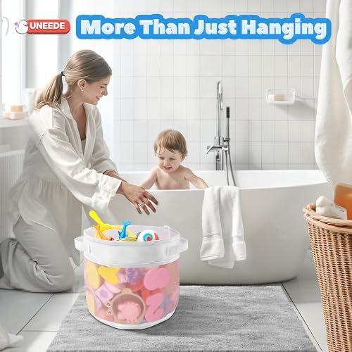 UNEEDE Bath Toy Organizer with Wall Mount and Floor Stand