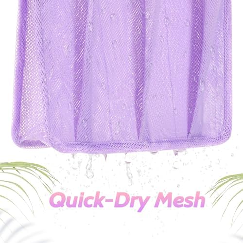 Portable Mesh Shower Caddy Purple for College Students and Travelers