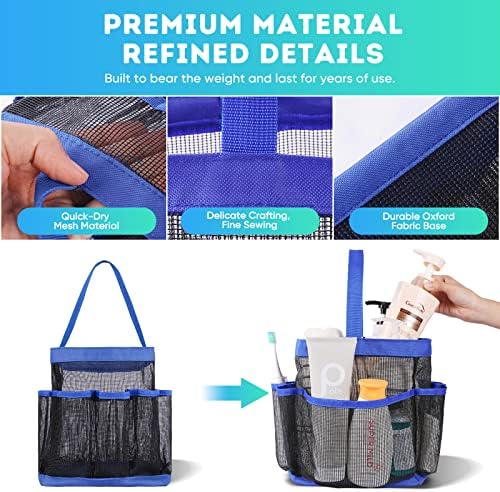 EUDELE Mesh Shower Caddy Portable with 8 Pockets