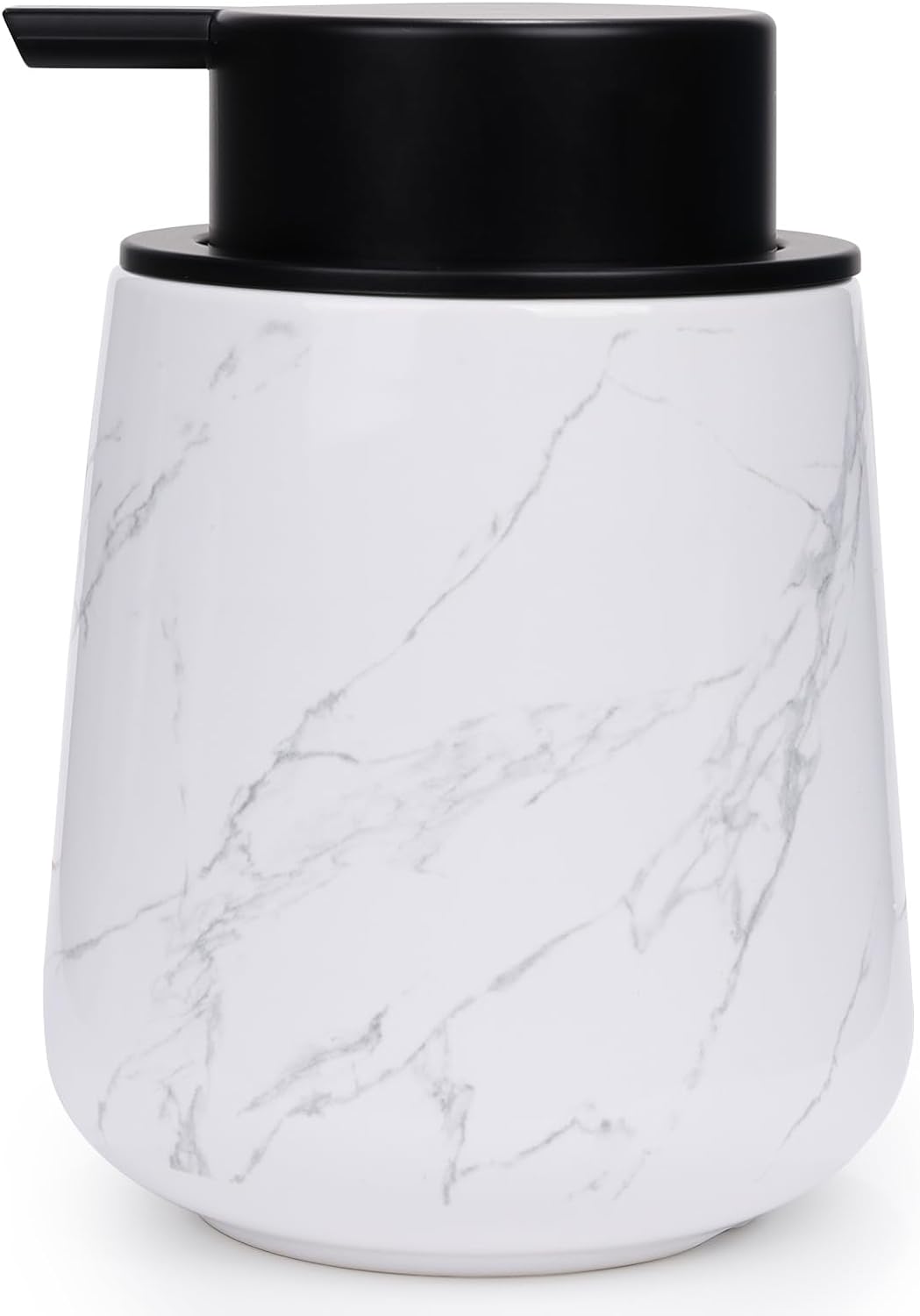 Bosilunlife Ceramic Soap Dispenser - 12Oz Refillable Bathroom Kitchen Pump Holder