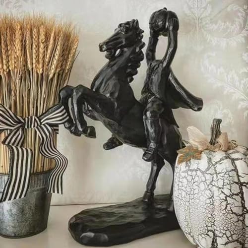 Fdit 22cm Headless Horseman Halloween Statue