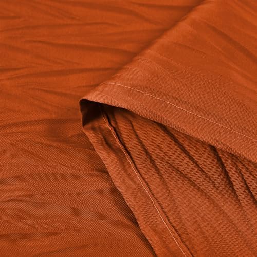 Tititex Vibrant Orange Burnt Ochre Crumpled Shower Curtain 72x72 Inch