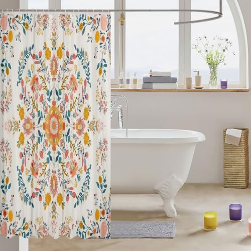 Feelyou Kids Boho Aztec Shower Curtain Set 72x72