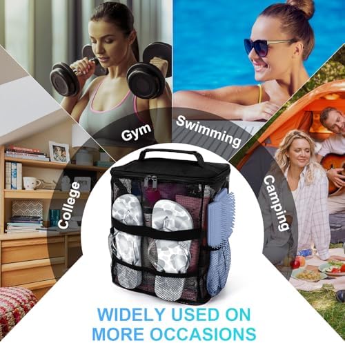 NOBLIGOAL Large Capacity Mesh Shower Caddy Portable Travel Bag