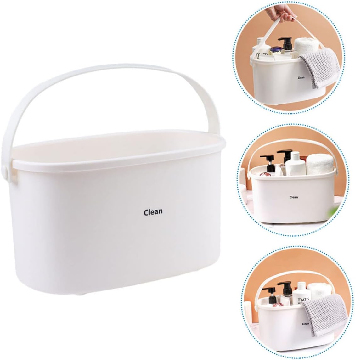 Happyyami Plastic Shower Storage Basket with Drainage