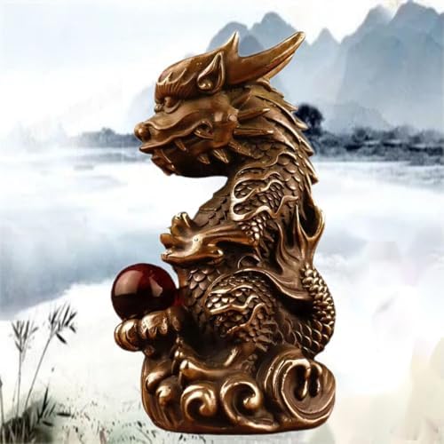 Ecqizer Wealth Figurine Feng Shui Decor for Home Office