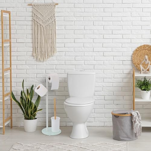 Relaxdays Toilet Roll Brush Holder Set