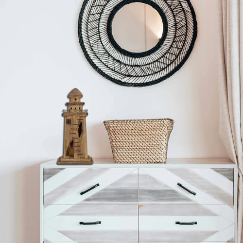 Veclotch Rustic Wooden Lighthouse Decor