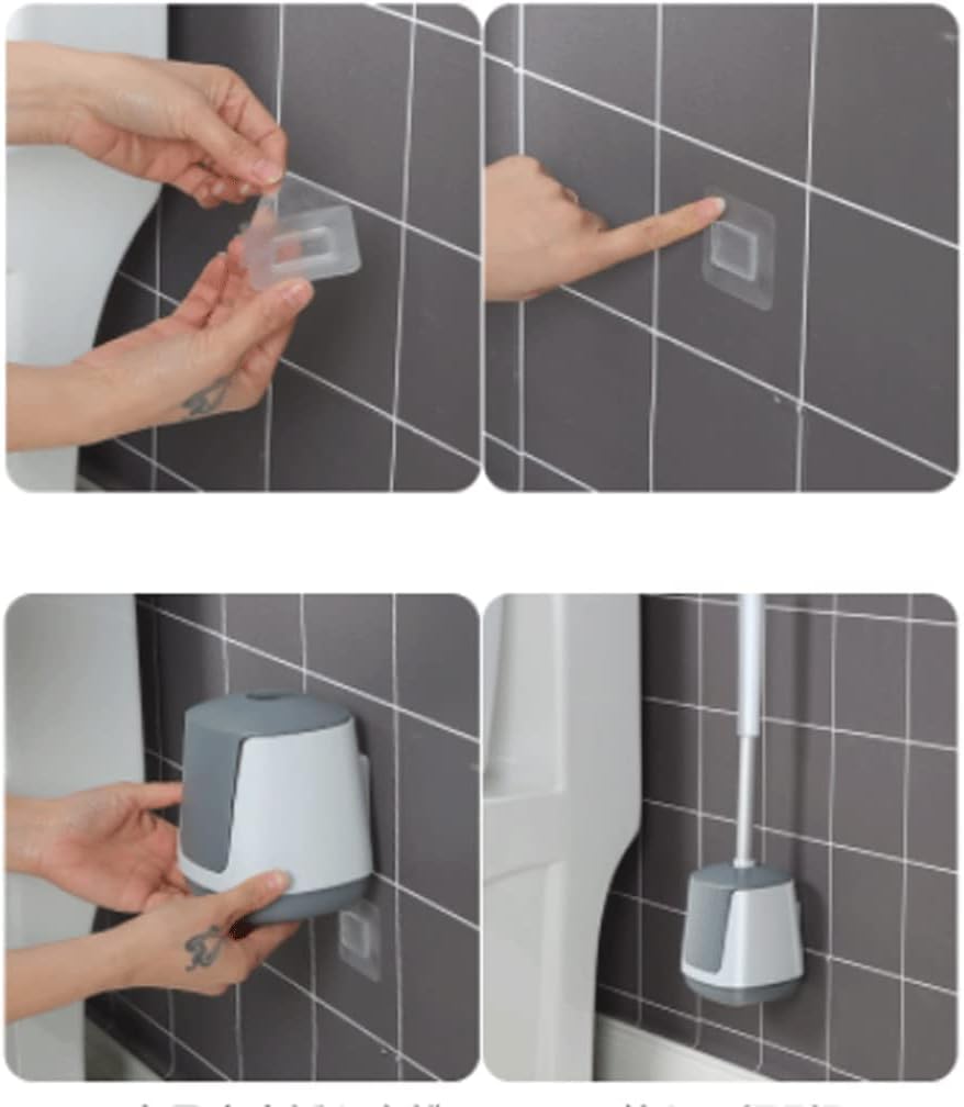 MUYRJLZX Orange Toilet Brush with Silicone Bristles