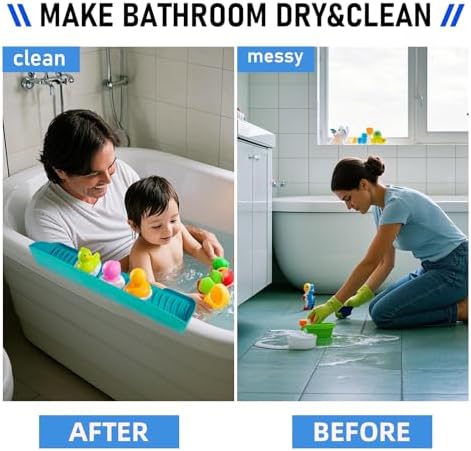 Soxcivise Bath Splash Guard with 6 Suction Cups - Green