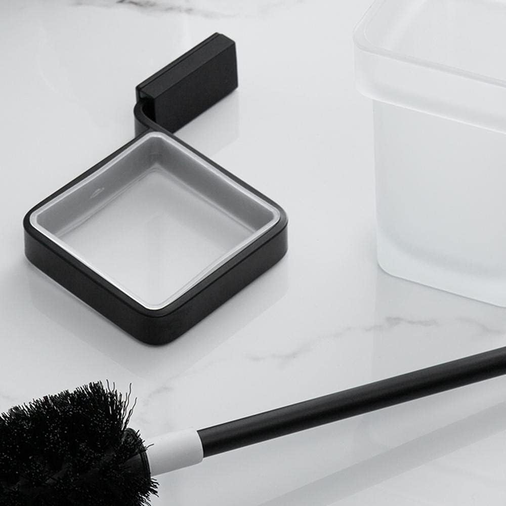 NOVOCE Toilet Brushes Set with Holder - Black
