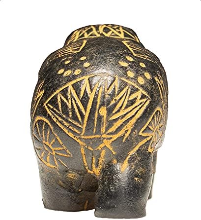 Discoveries Egyptian Imports Black Hippo Statue 2 Made in Egypt 1