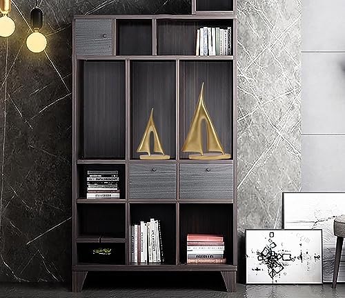 2 Pack Gold Sailboat Decor for Home Office