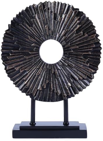 CECKQUE Minimalist Round Black Statue Home Decor