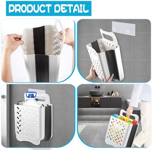 Wensdr Foldable Bath Toy Storage Organizer White