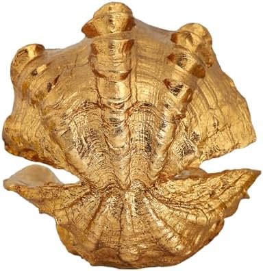 Zonsuli Gold Pearl Oyster Sculpture Handmade Shell Statue