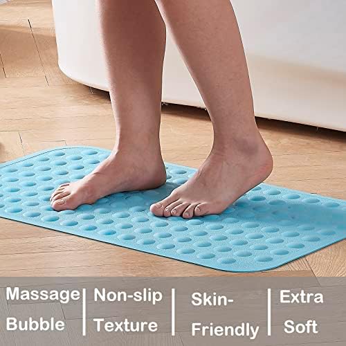 Yanzifly Non Slip Silicone Bathtub Mat - Blue