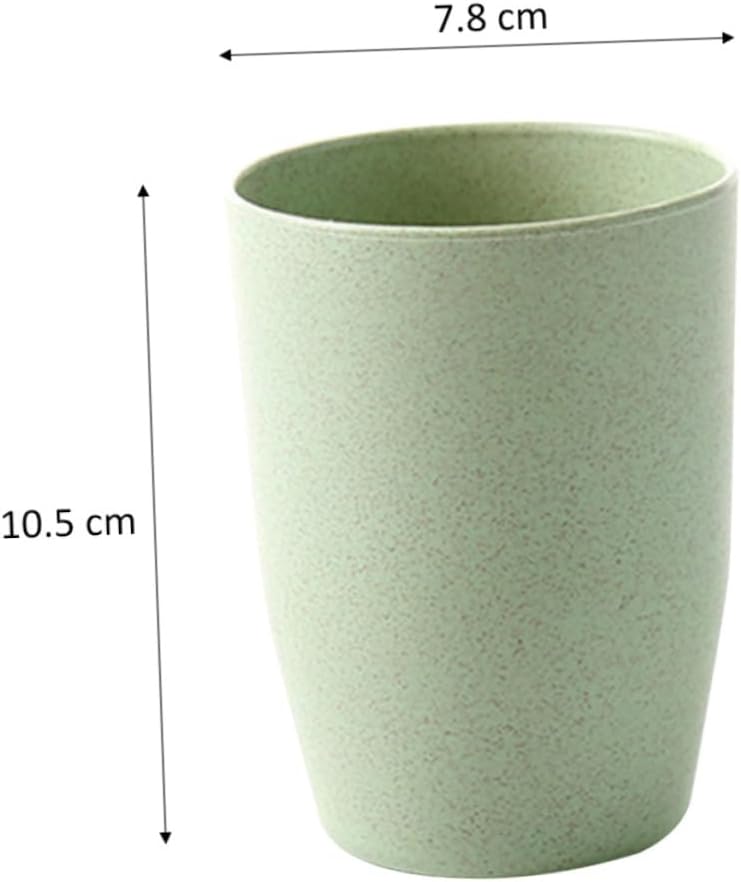ETHZZLE Wheat Straw Bathroom Rinsing Mug