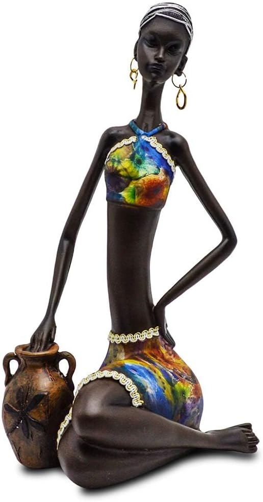 Rockin African Tribal Statue Home Decor Figurine 13 Tall