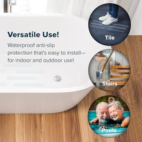 SlipX Solutions Adhesive Anti-Slip Treads 12 Pack Clear 75 x 075