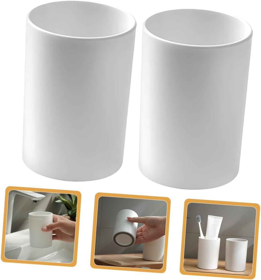 Luxshiny Reusable Toothpaste Cups 2pcs