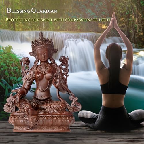 Small Buddha Statue Indoor Green Tara Decor