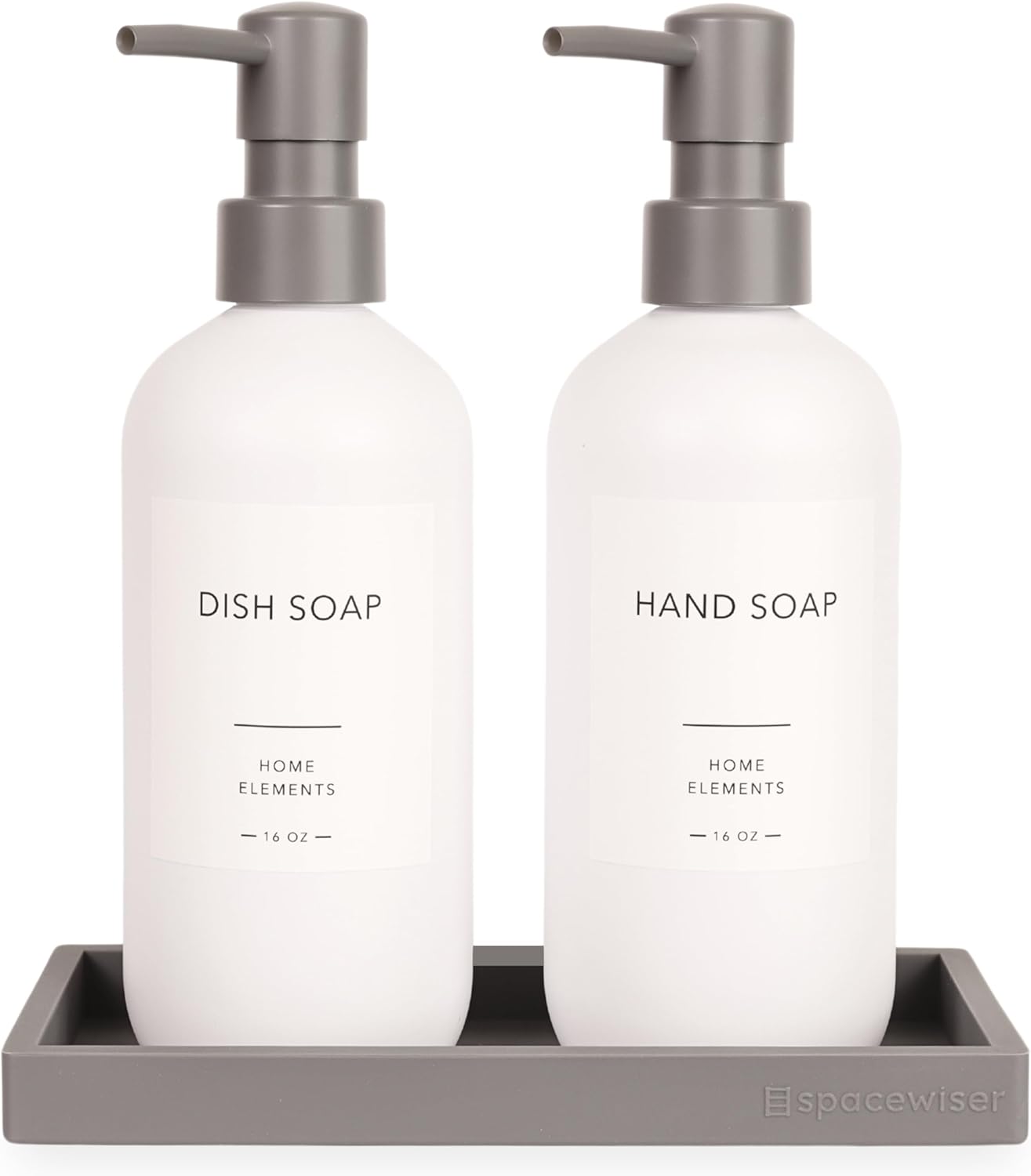 Spacewiser ShatterFree Soap Dispenser Set with Pump and Tray