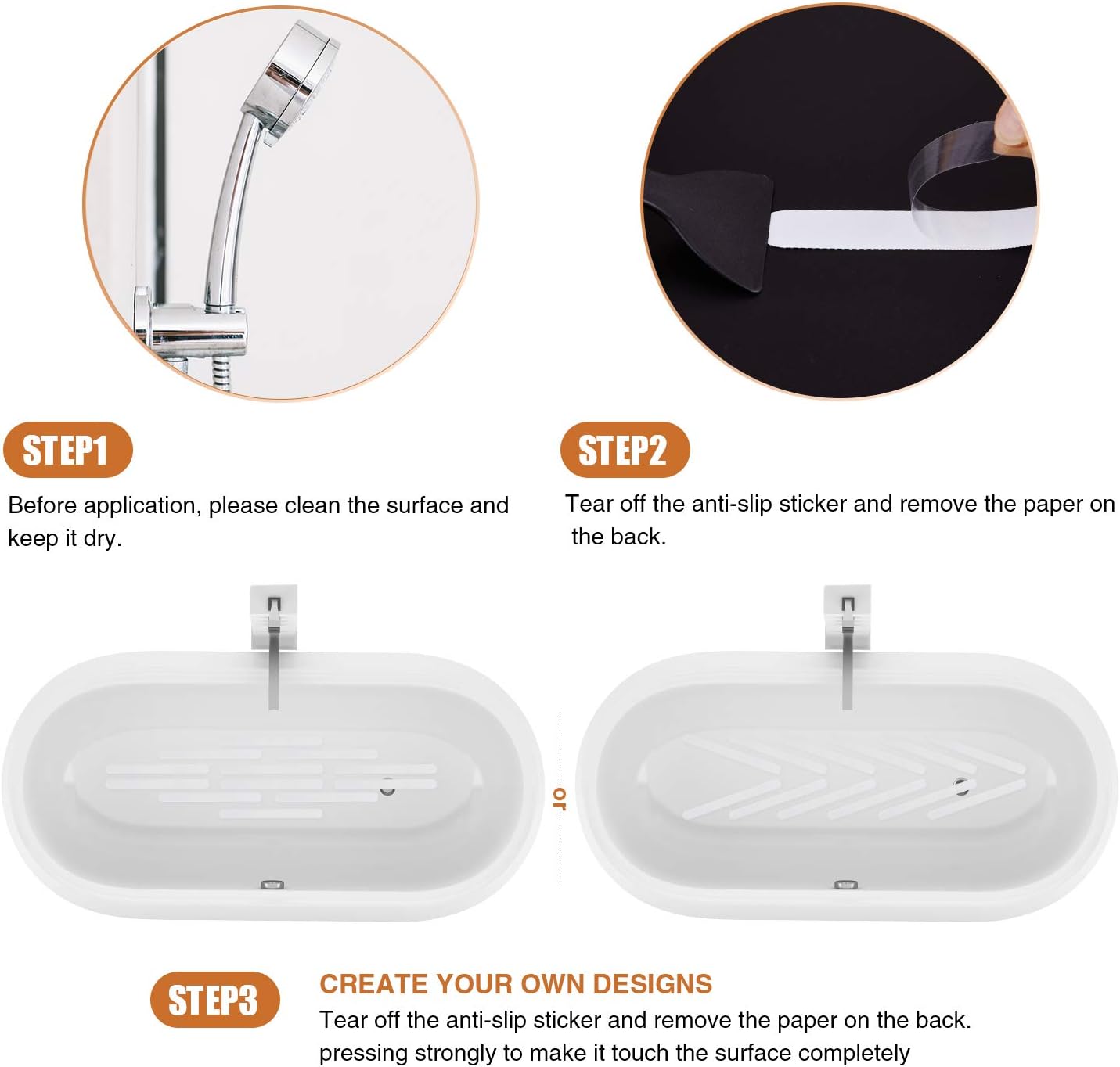 Secopad Anti Slip Bathtub Stickers 24PCS with Scraper