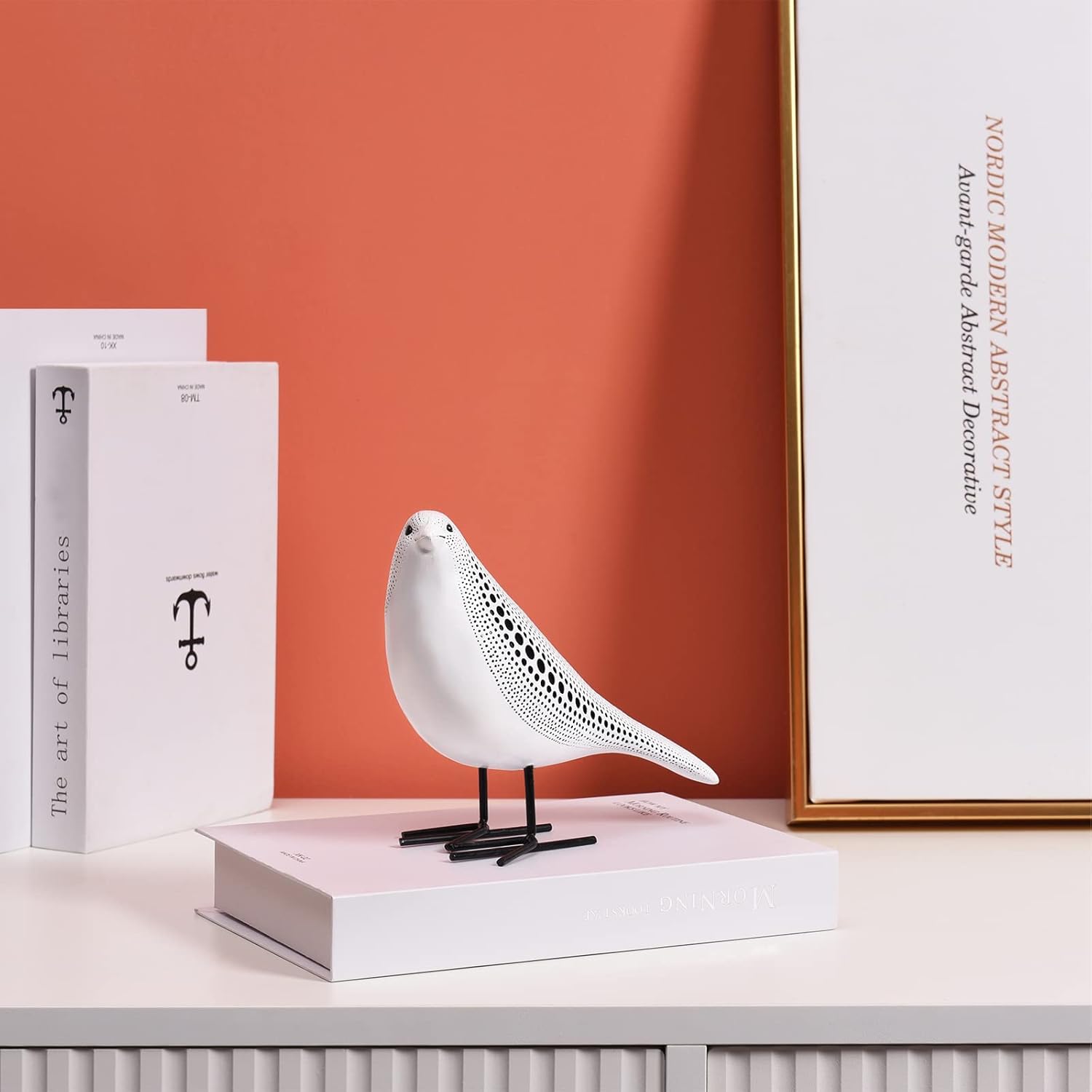 Quoowiit Bird Figurine with Polka Dots Design 1