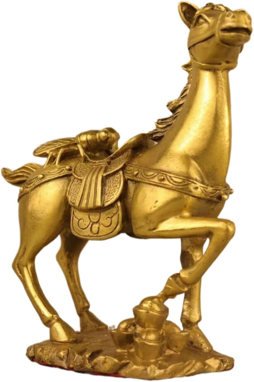 Ecqizer Feng Shui Horse Statue for Good Luck and Prosperity 1