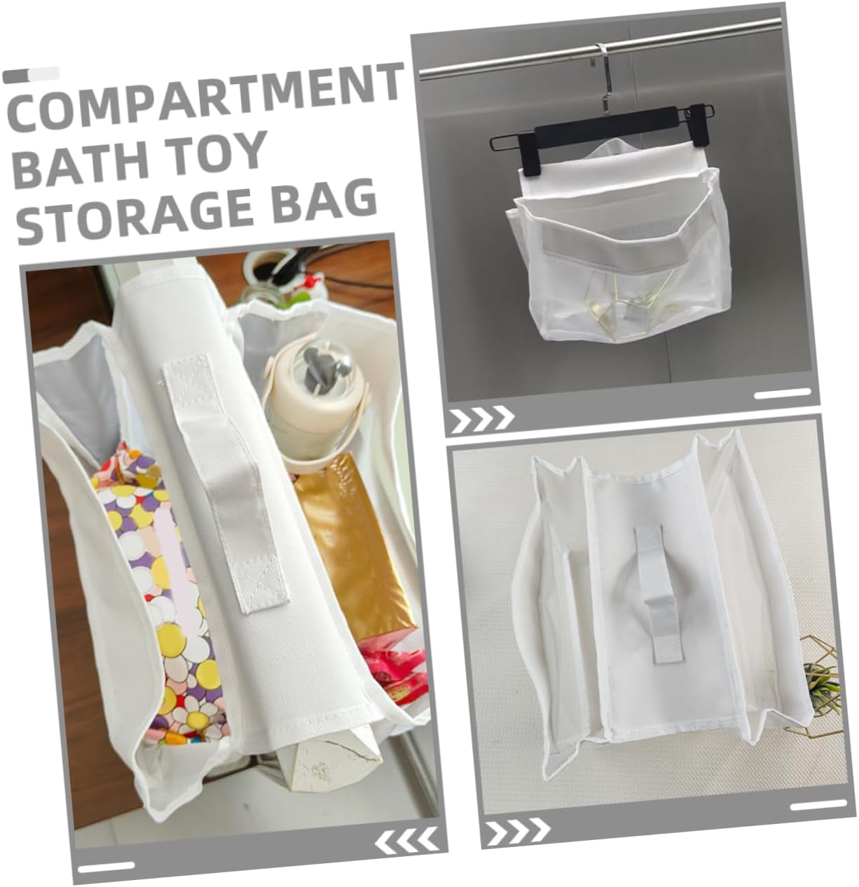 SHOWERORO Portable Mesh Bath Organizer Saddle Shape