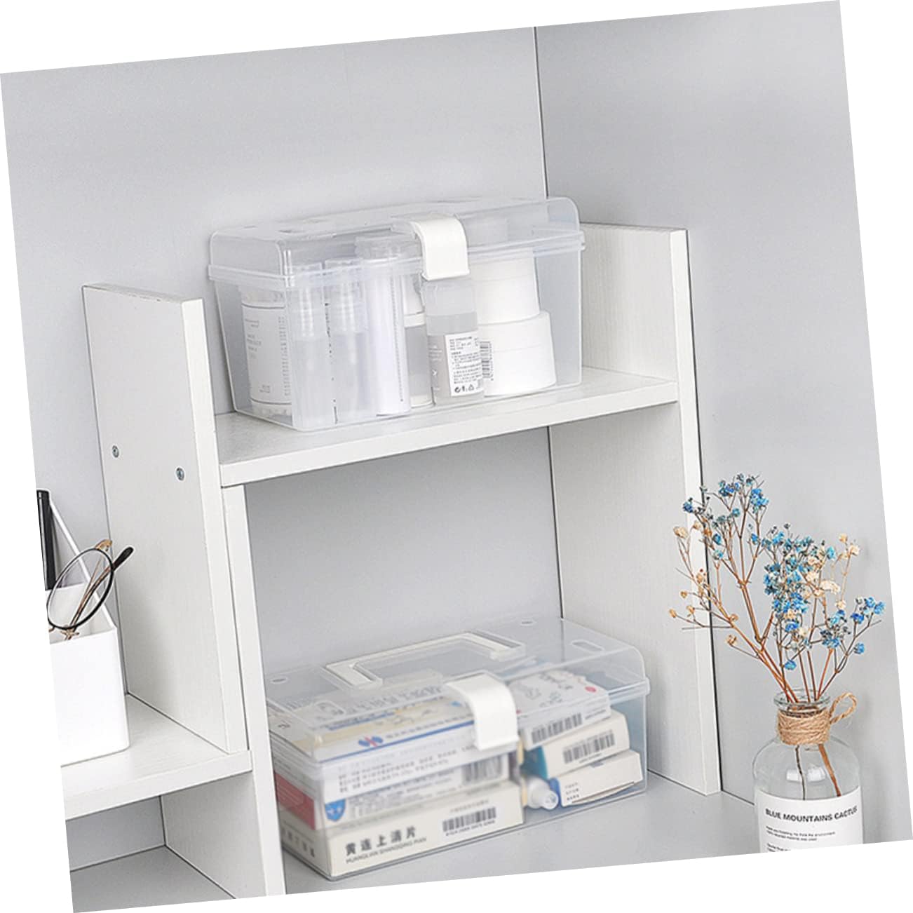 HAKIDZEL Portable Medicine Cabinet with Buckle Design