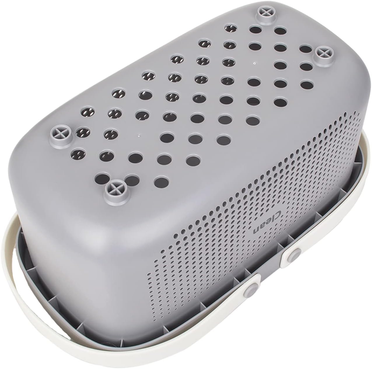 JiatuA Gray Plastic Storage Basket with Handle