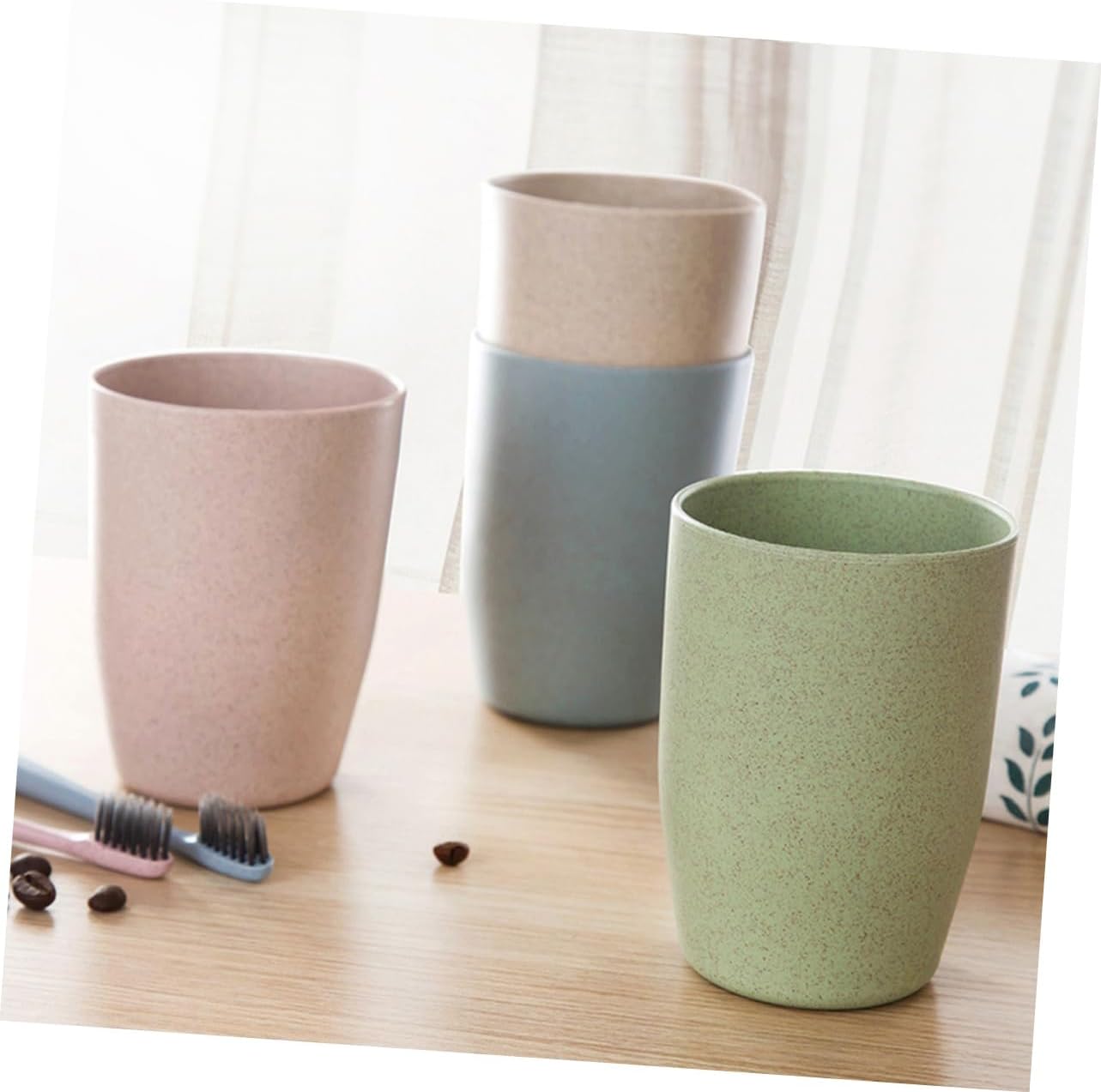 KONTONTY Wheat Stem Bathroom Tumbler Cup