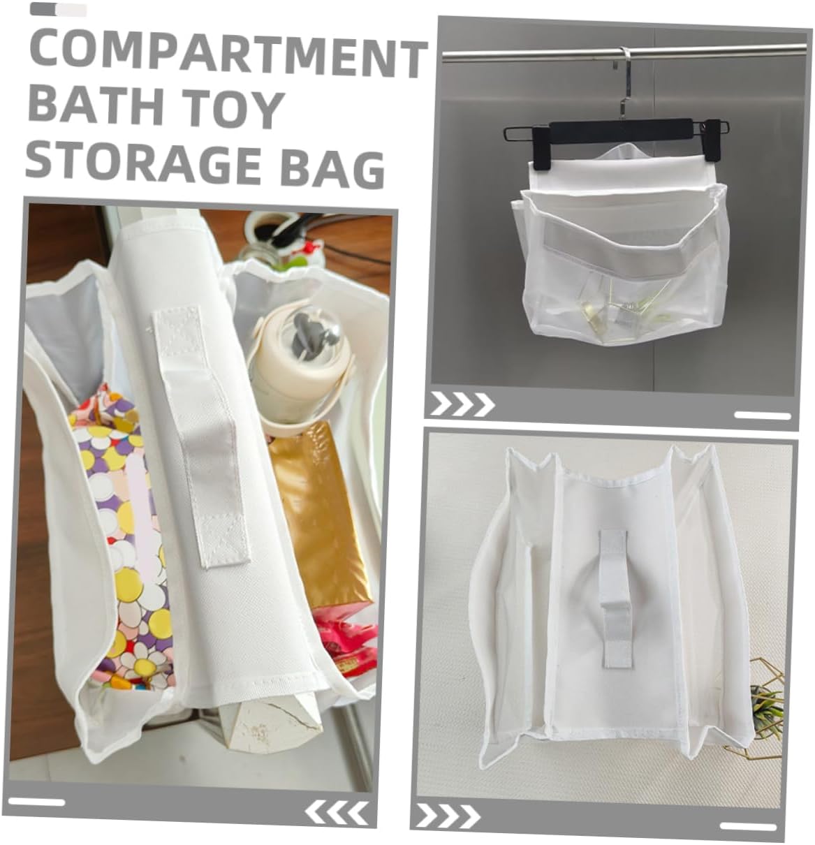 VOSAREA Saddle Shape Bath Storage Organizer Mesh Bag
