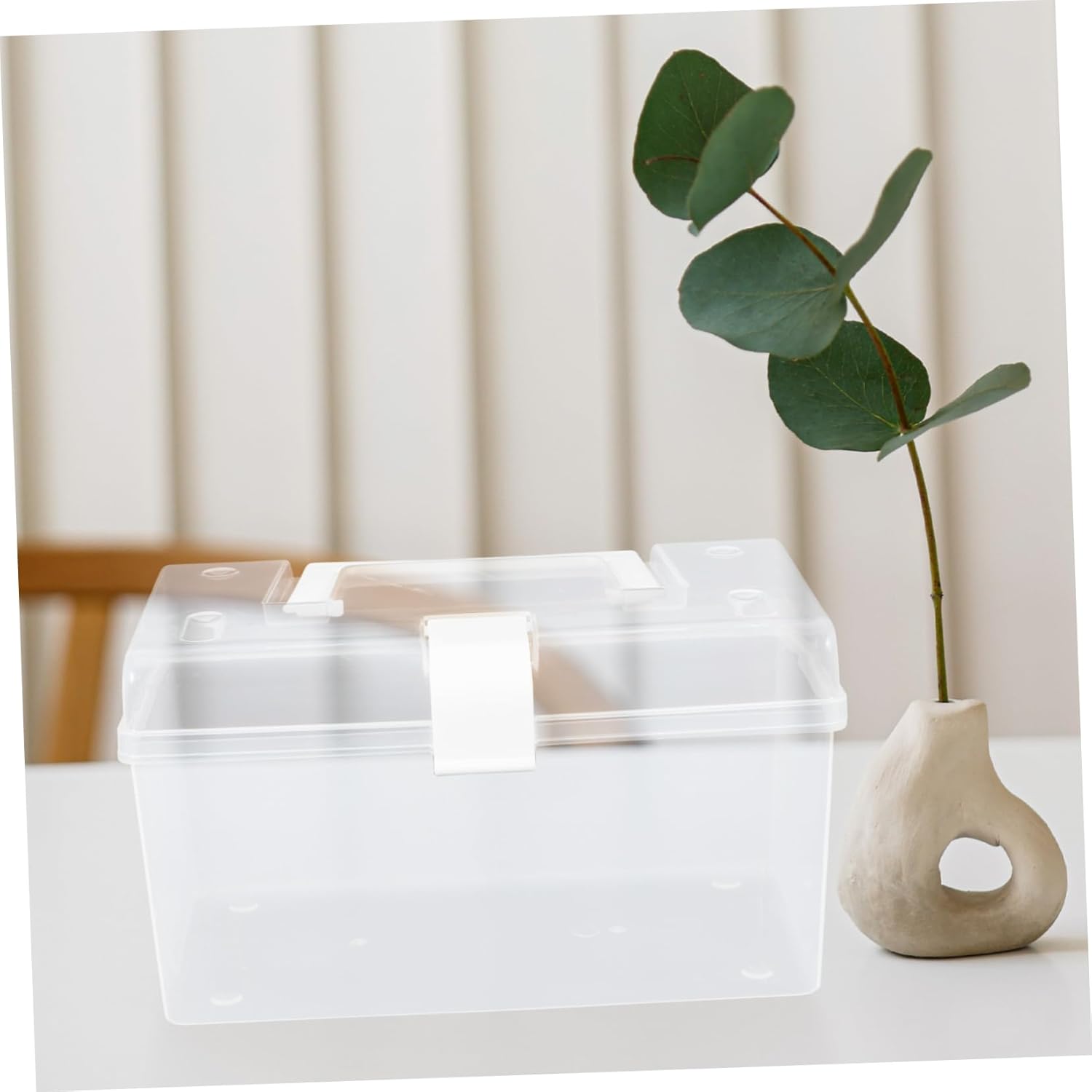 WRITWAA Portable First Aid Box with Handle and Buckle Design