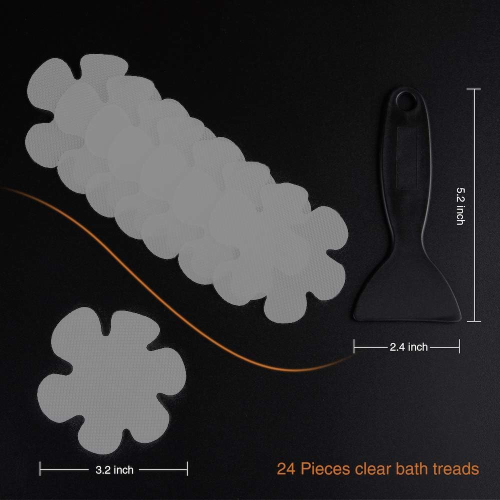 Secopad Bathtub Stickers Non-Slip 24PCS Gray Set