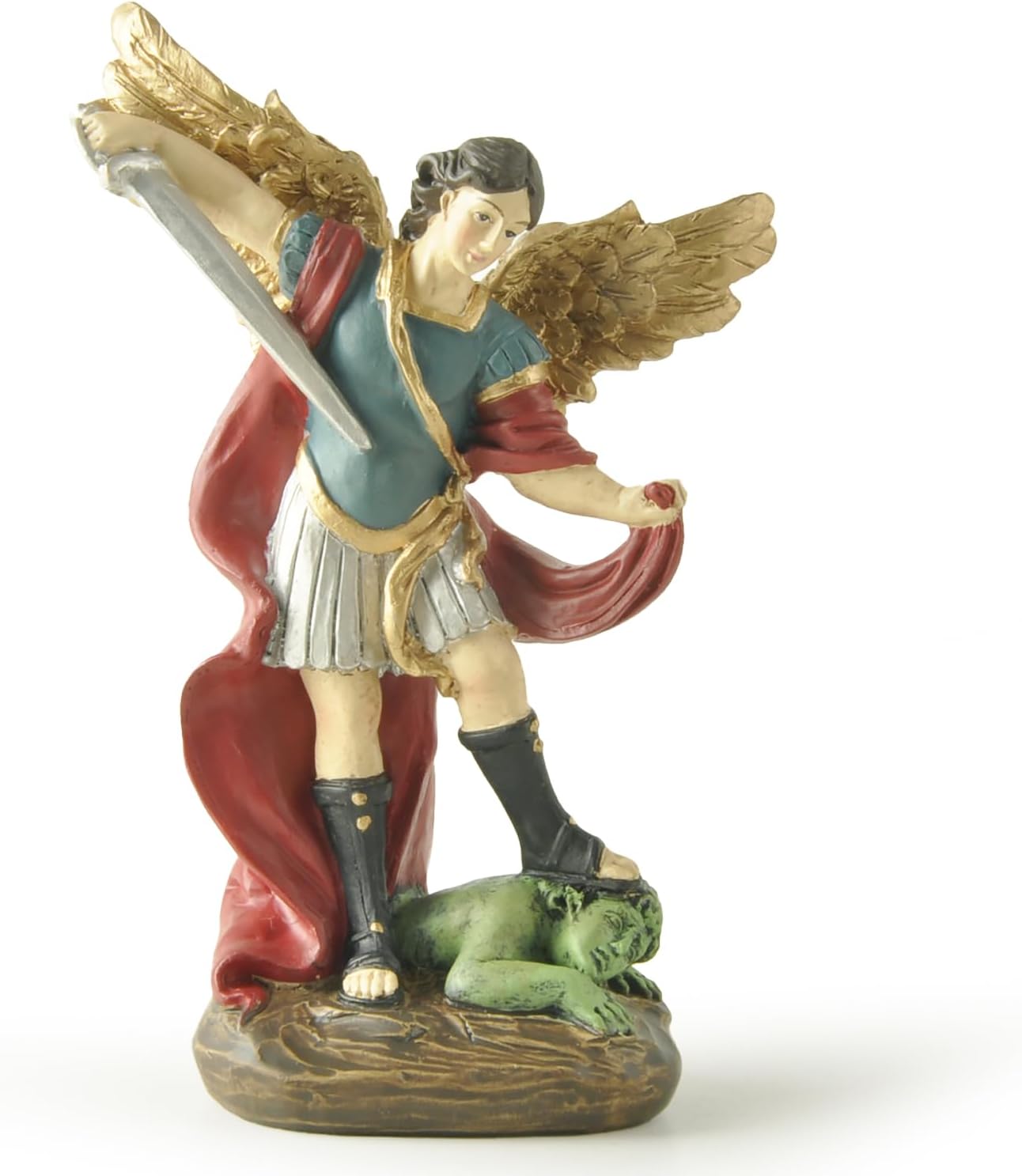 St Michael Archangel Statue 532 Hand-Painted Resin Figurine