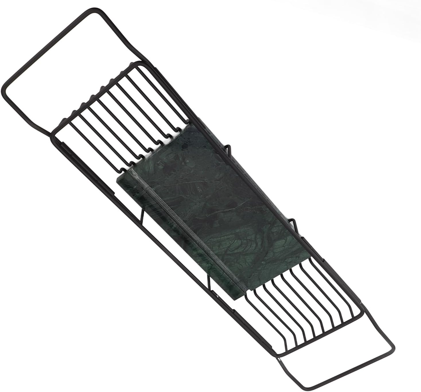 Fafeicy Metal Marble Bathtub Rack - Space Saving Anti Slip