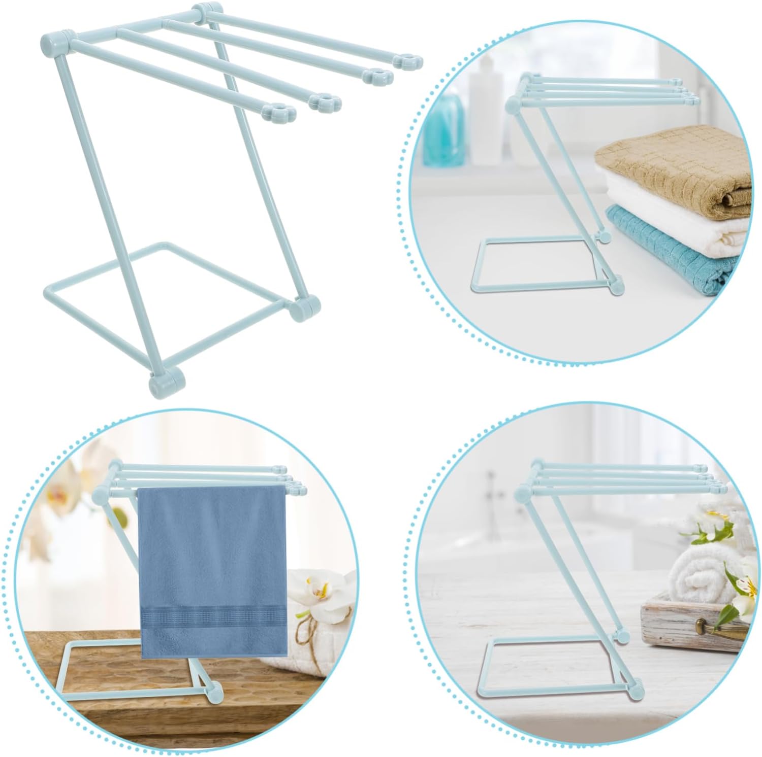 SOLUSTRE Foldable Towel Holder Rack for Kitchen Bathroom