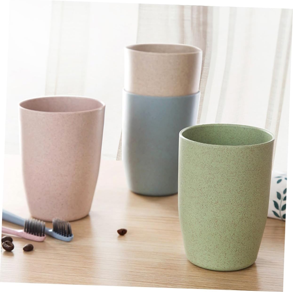 VICASKY Wheat Stem Bathroom Tumbler Cup for Adults