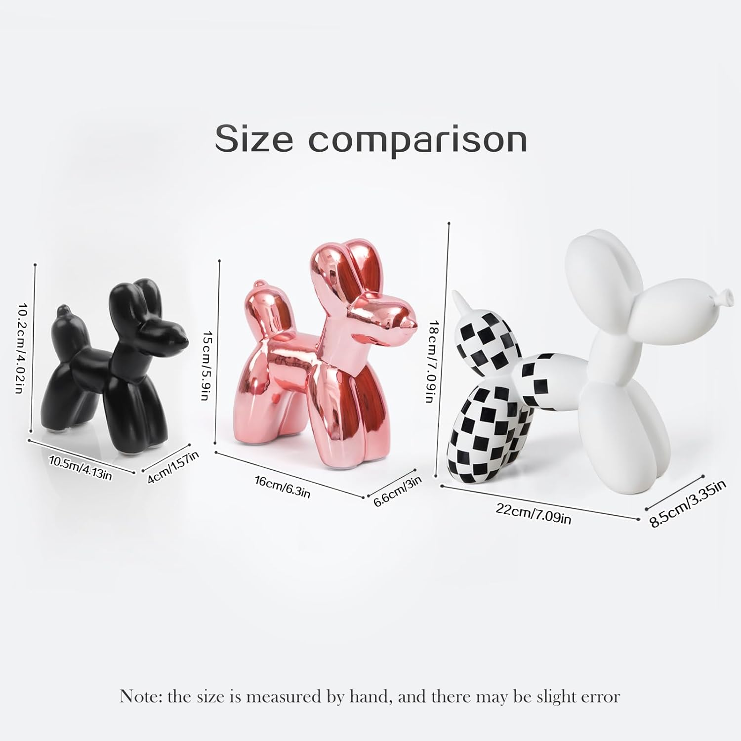 Notakia Balloon Dog Ceramic Statue Home Decor