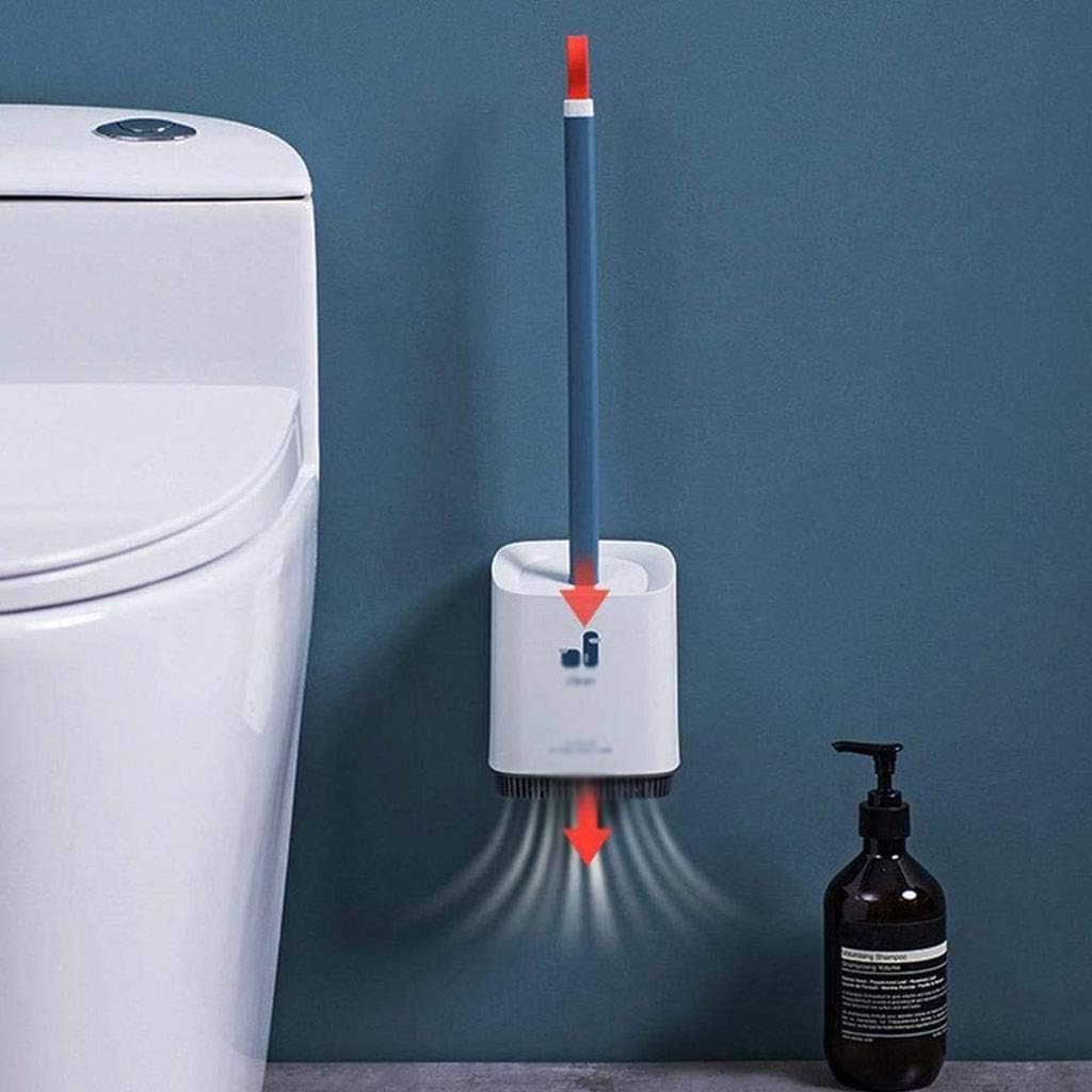Toilet Brush Holder with Soft Bristles and Removable Handle