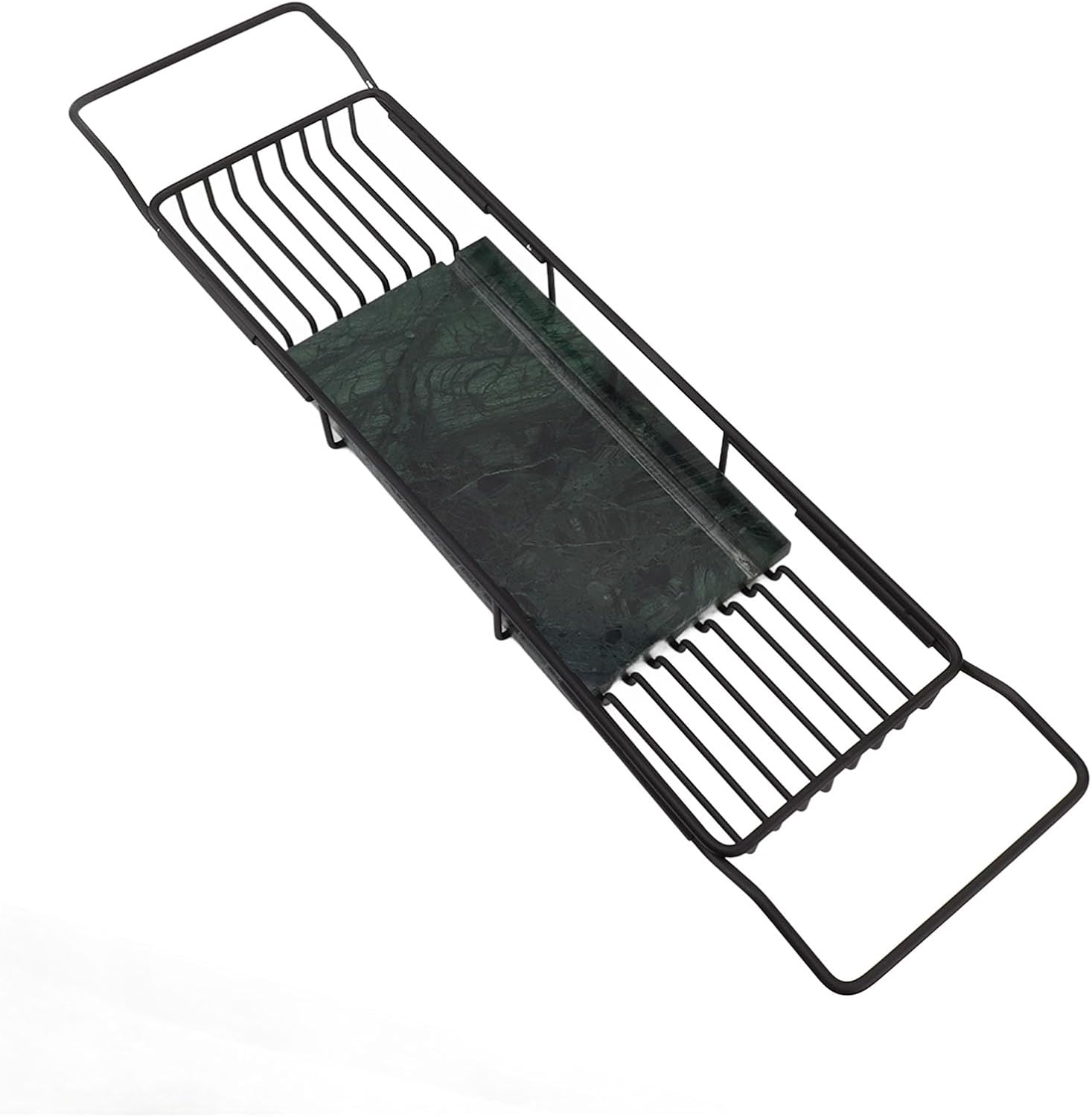 Fafeicy Metal Marble Bathtub Rack - Space Saving Anti Slip