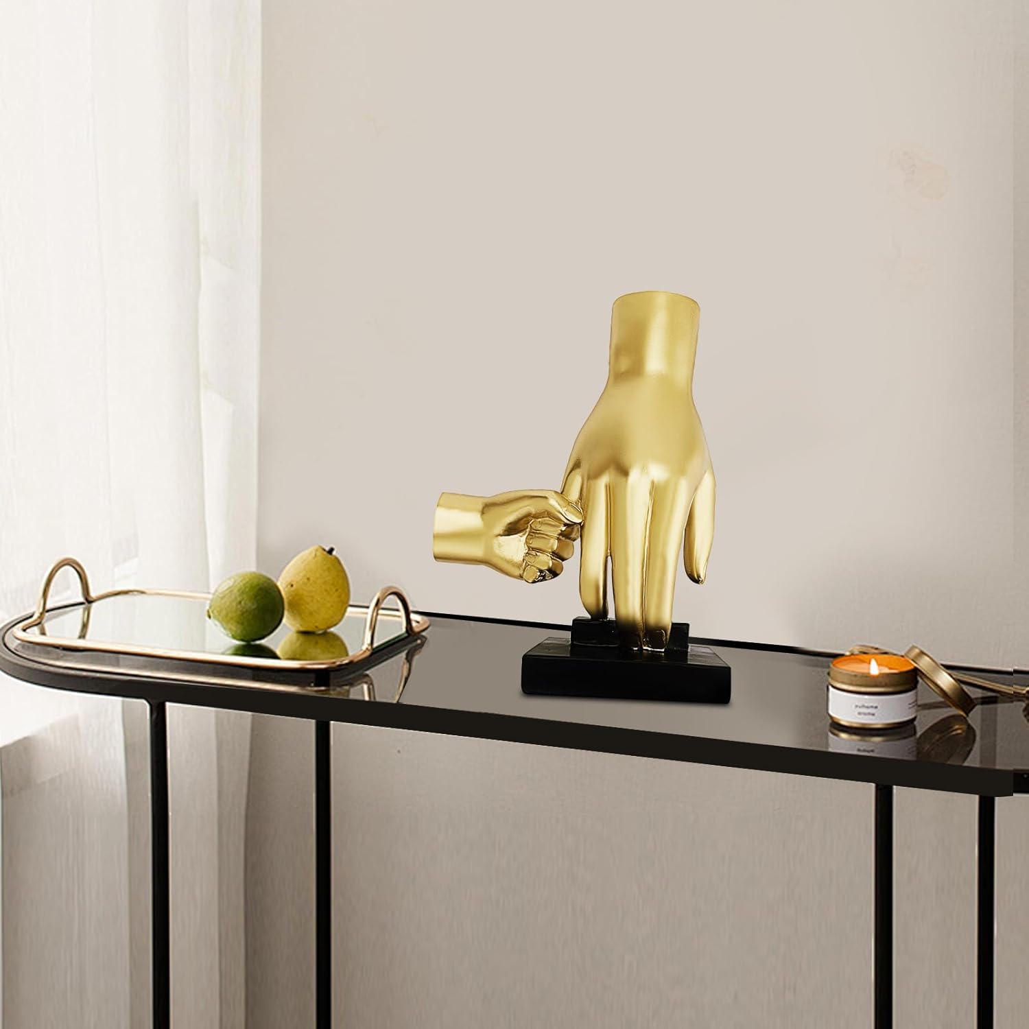 Gold Hands Sculpture Statues Modern Home Decor