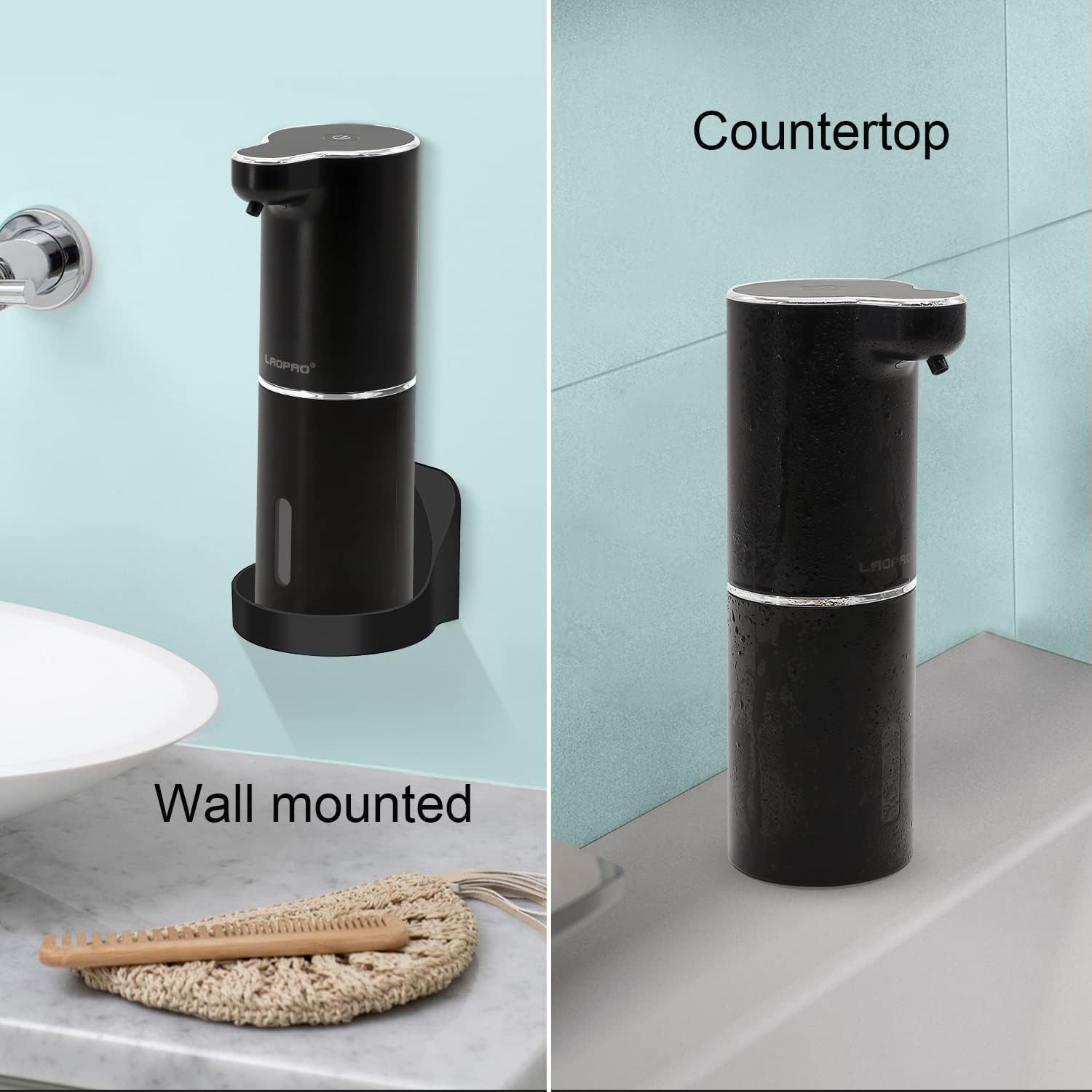 LAOPAO Touchless Foaming Soap Dispenser 300ml Black