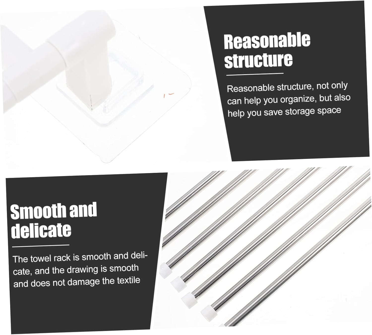 NUOBESTY 1Set Rotatory Towel Rack Stainless Steel