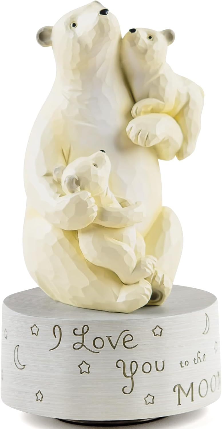 AIDLNS Polar Bear Family Music Box Figurine Gift