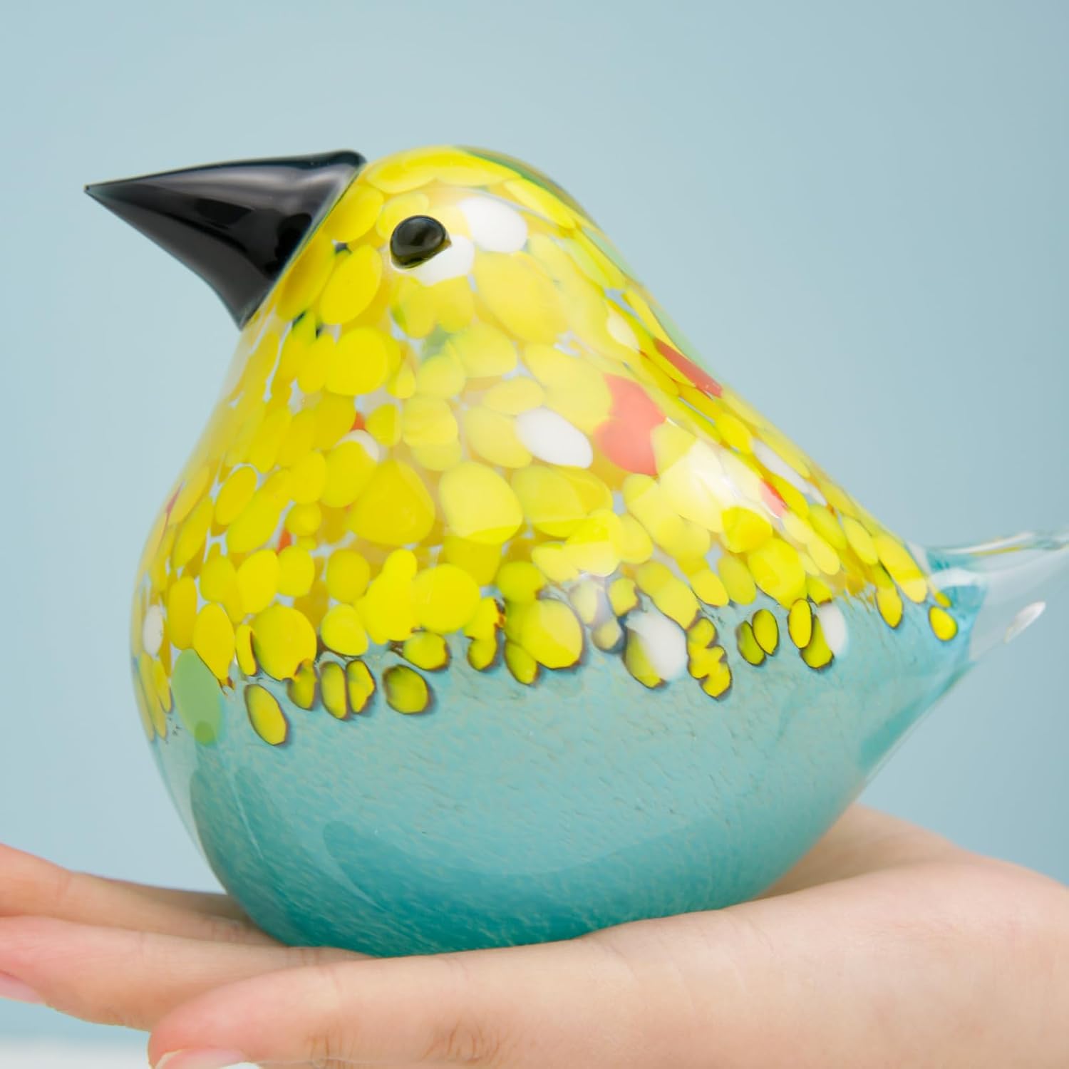 Handmade Glass Bird Ornament Home Decor Statue