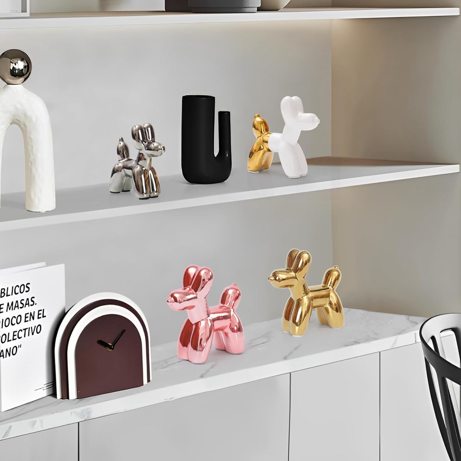 Notakia Balloon Dog Ceramic Statue Home Decor
